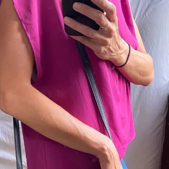 COPY - RO & DE FLOWY MAGENTA BLOUSE SIZE SMALL - Picture 7 of 8